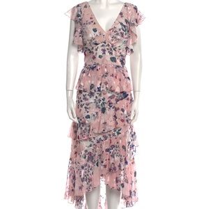 Marchesa Notte Floral Pink Dress Size 12